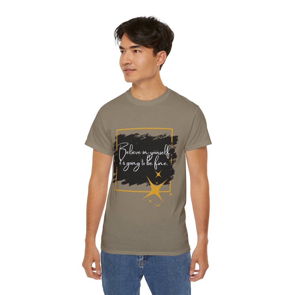 Inspirational Graphic Tee, Believe in Yourself Shirt, Motivational Quote T-Shirt, Unisex Flower Tee, Girlfriend Gift, Uplifting Apparel