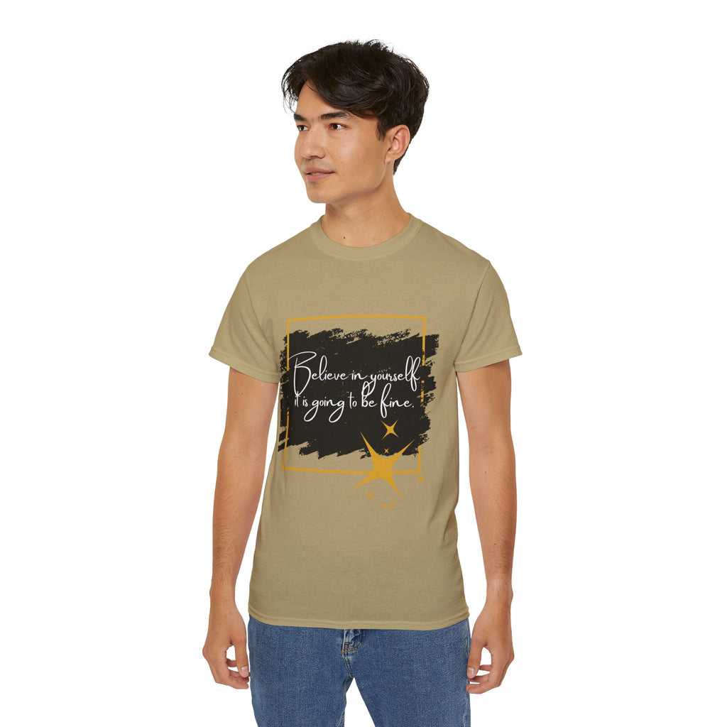 Inspirational Graphic Tee, Believe in Yourself Shirt, Motivational Quote T-Shirt, Unisex Flower Tee, Girlfriend Gift, Uplifting Apparel