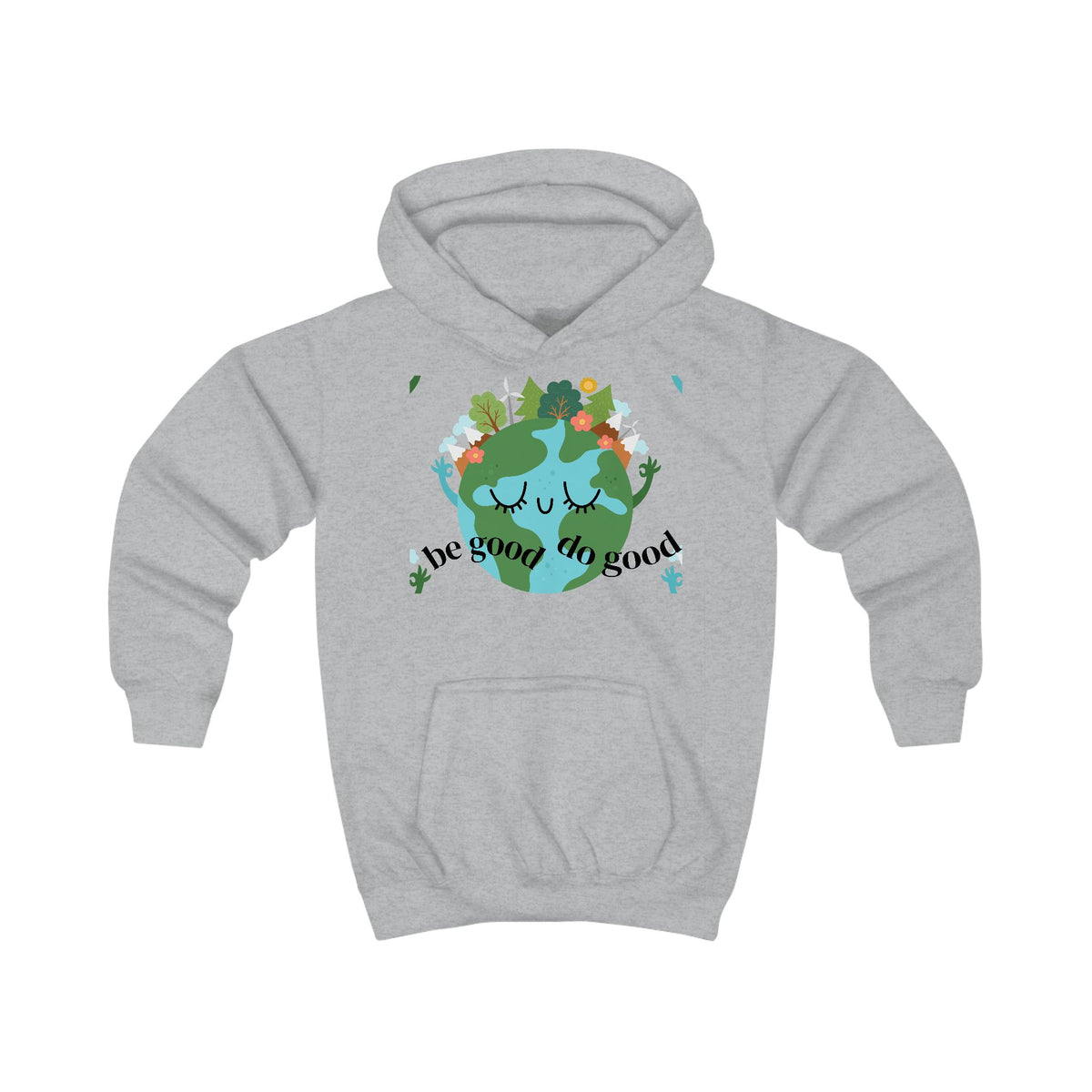 Kids Hoodie — 'Be Good Do Good' Earth & 'Bee Cool' Graphic Eco-Friendly Hoodie for Kids