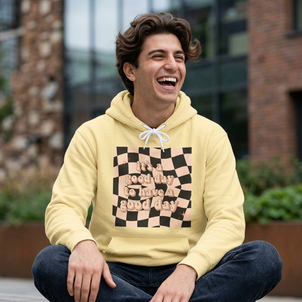 Good Day Lightweight Hoodie, Casual Sweatshirt, Unisex Pullover, Cozy Lounge Wear, Perfect Gift, Inspirational Apparel