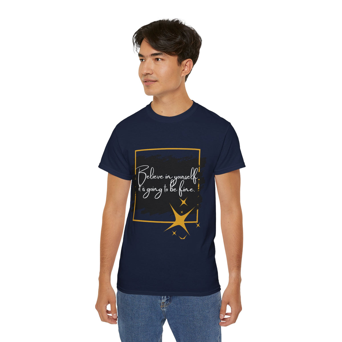 Inspirational Graphic Tee, Believe in Yourself Shirt, Motivational Quote T-Shirt, Unisex Flower Tee, Girlfriend Gift, Uplifting Apparel
