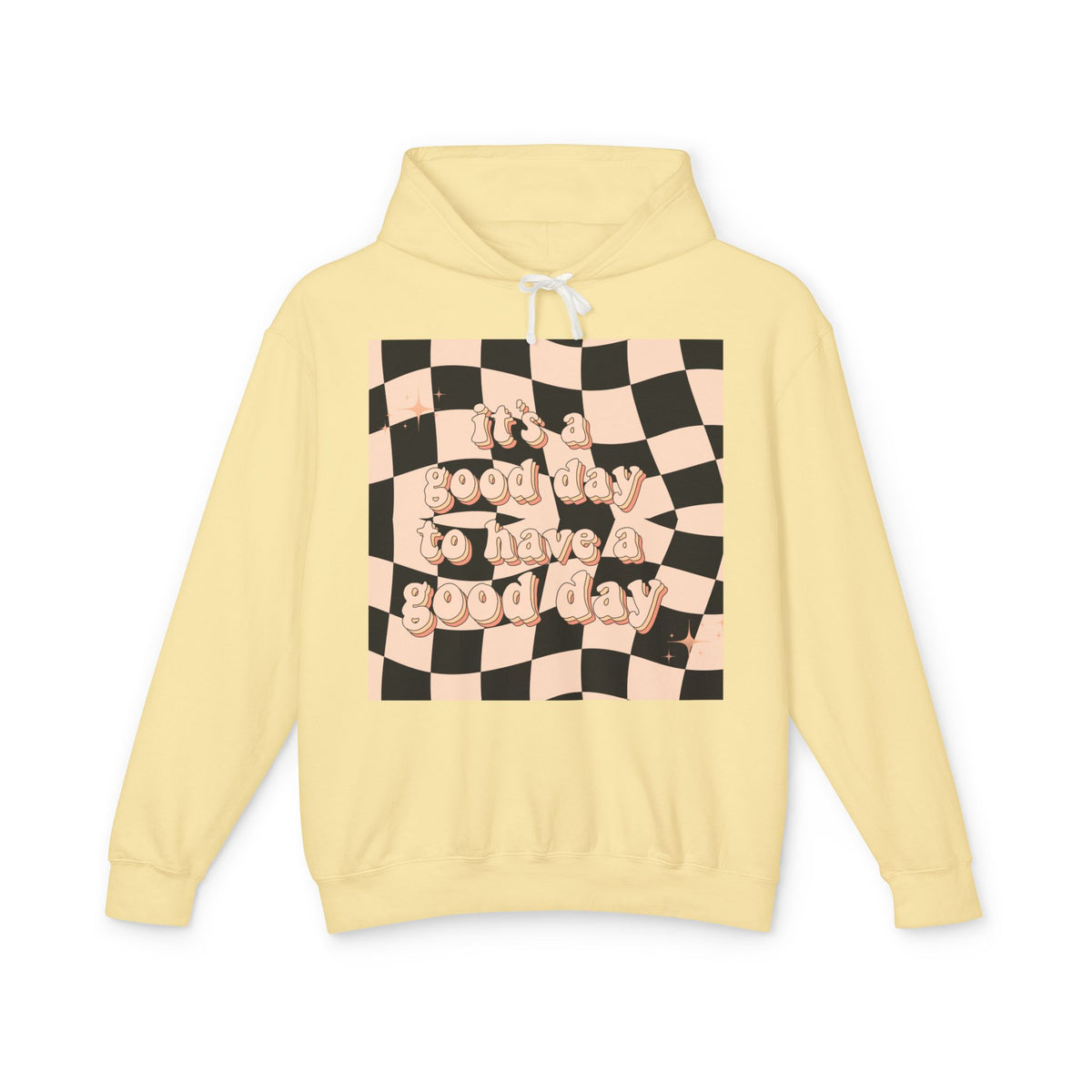 Good Day Lightweight Hoodie, Casual Sweatshirt, Unisex Pullover, Cozy Lounge Wear, Perfect Gift, Inspirational Apparel