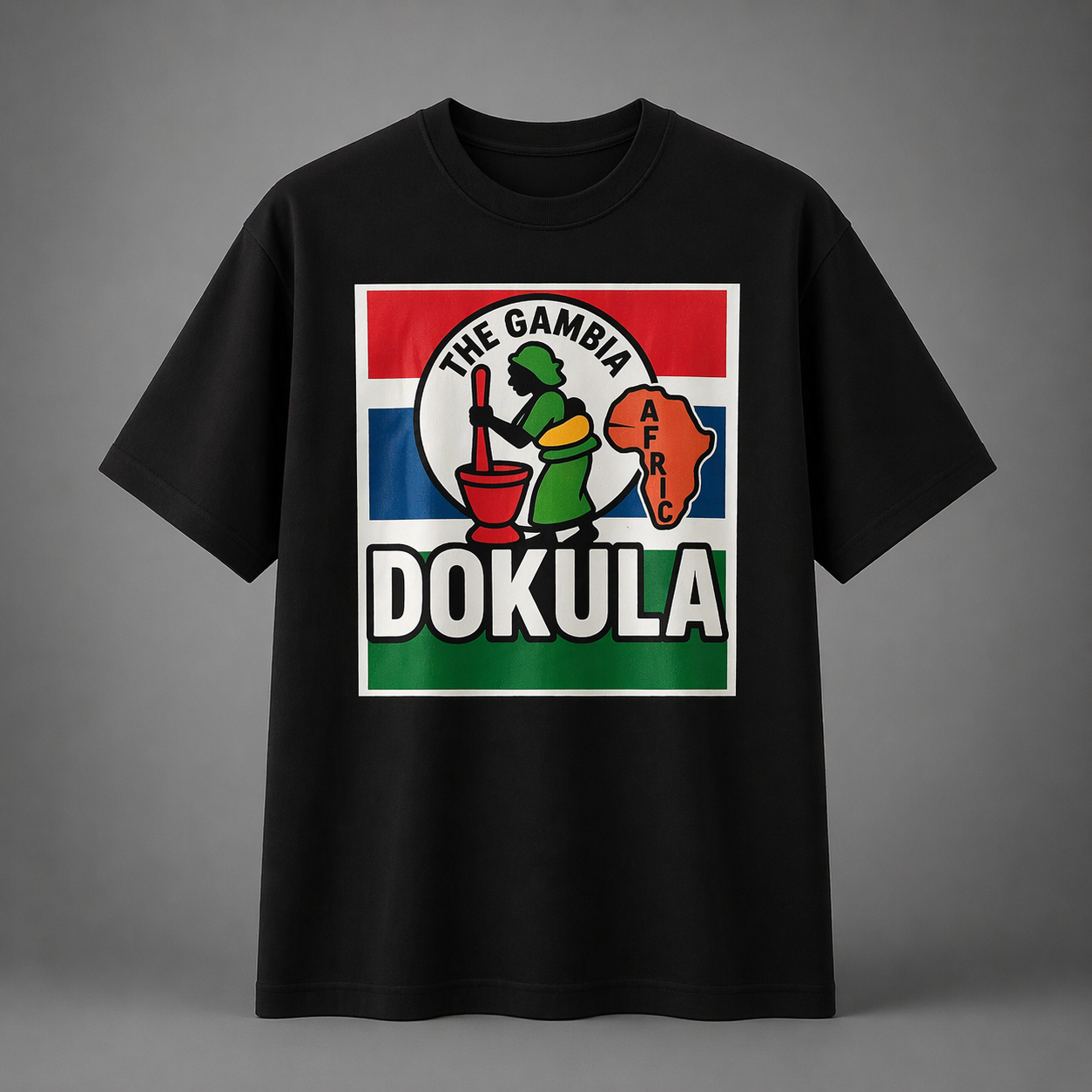 DOKULA (Hard worker) – The Gambia Africa Graphic T-Shirt