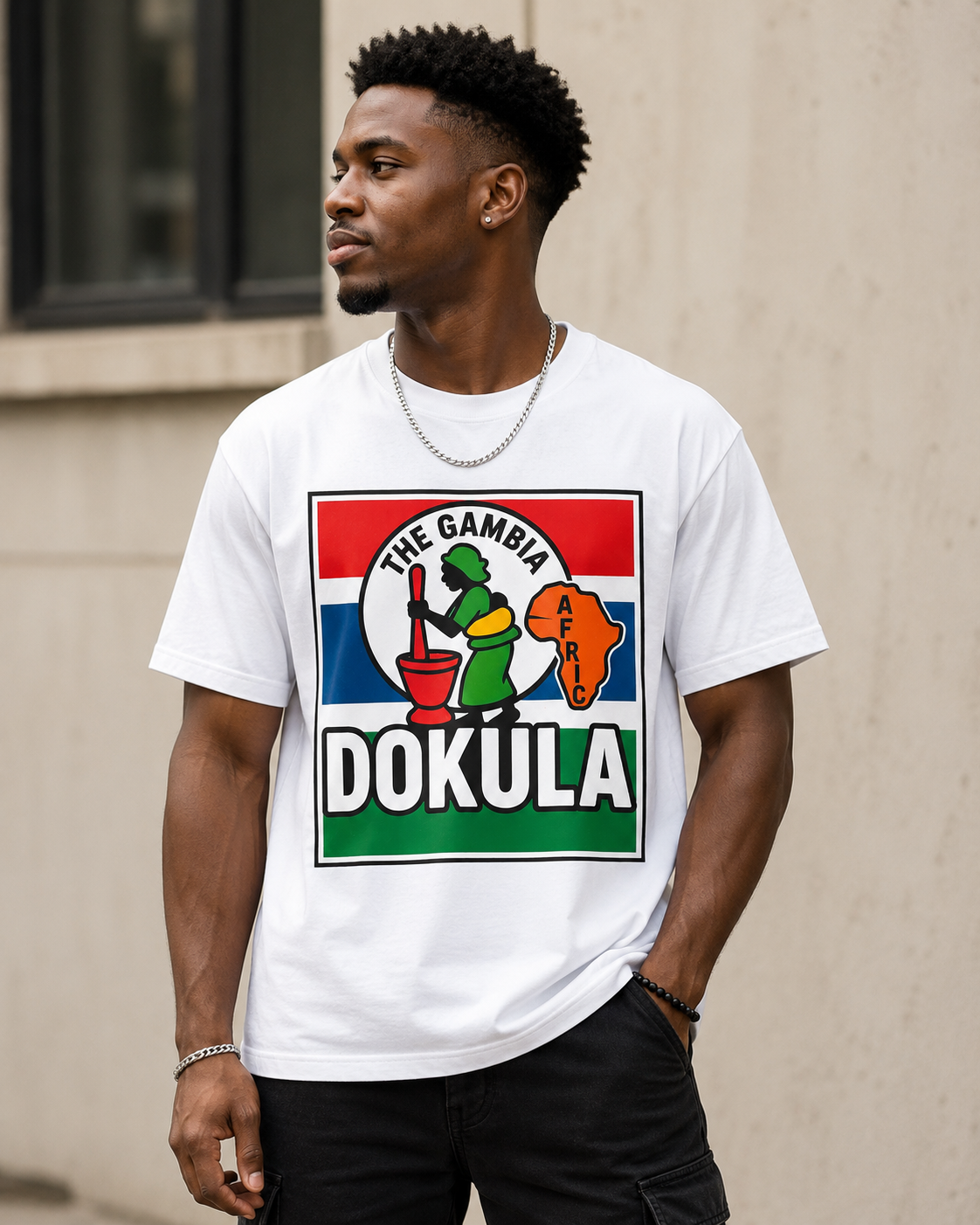 DOKULA (Hard worker) – The Gambia Africa Graphic T-Shirt