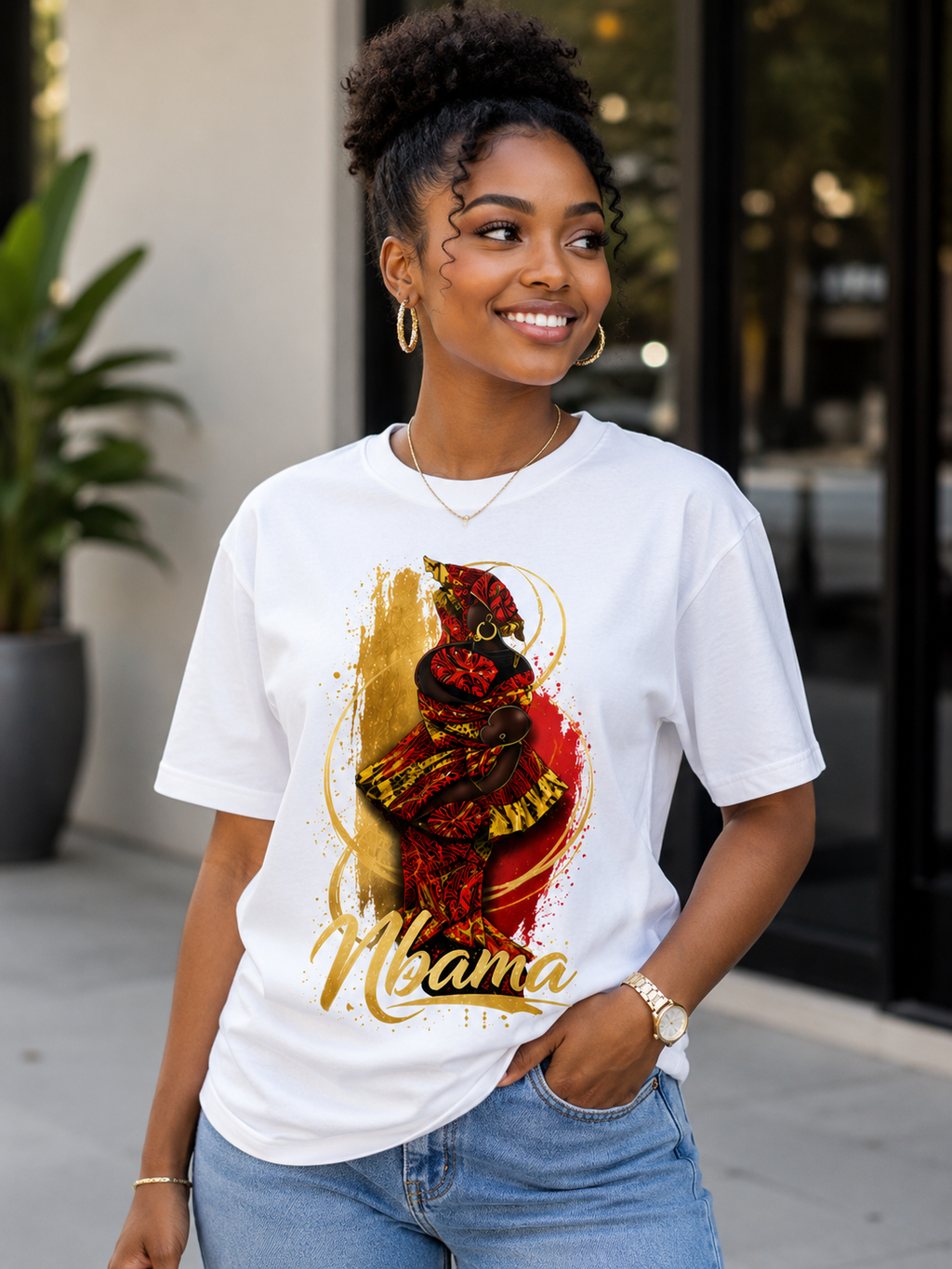MBAMA (Mama) African Queen Graphic T-Shirt
